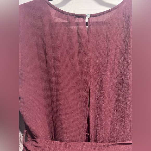 NWT MOD ON TREND Long Sleeved Plum Dress with tie belt. - Picture 5 of 5